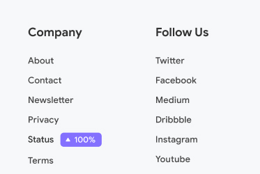Communicate service availability with a status badge